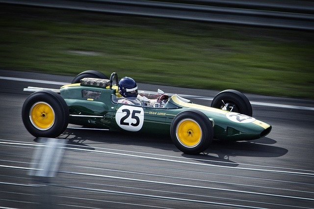 Fast green car